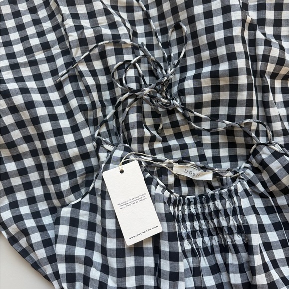 Doen Leslie Black and White Gingham Midi Dress - Picture 7 of 11